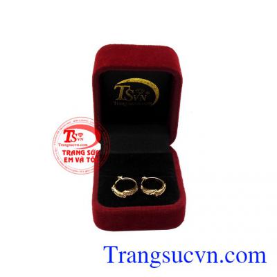 Hoa tai vàng cách điệu bền đẹp, giao hàng toàn quốc.