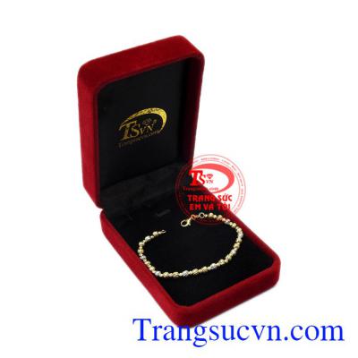 Lắc tay bi vàng nhỏ xinh hợp thời trang.