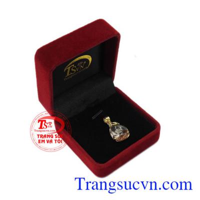 Sản phẩm phù hợp dành tặng cho người thân và bạn bè. Mặt thạch anh tóc cao quý có giấy kiểm định đá quý.