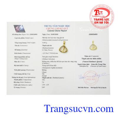 Mặt thạch anh tóc tài lộc