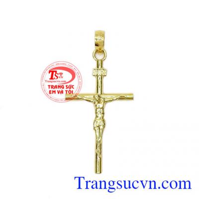 Mặt Thánh Giá Chúa-Vàng 10k là sản phẩm được chế tác tỉ mỉ, đường nét mềm mại bằng công nghệ 3D hiện đại nhất,Mặt Thánh Giá Chúa-Vàng 10k