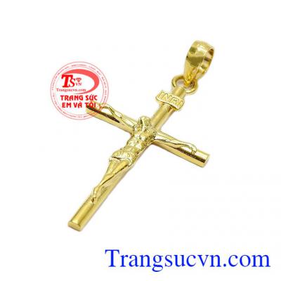 Đeo mặt thánh giá sẽ luôn mang lại bình an, may mắn và bảo hộ cho mỗi người,Mặt Thánh Giá Chúa-Vàng 10k