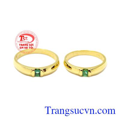 Nhẫn cưới Emerald hạnh phúc