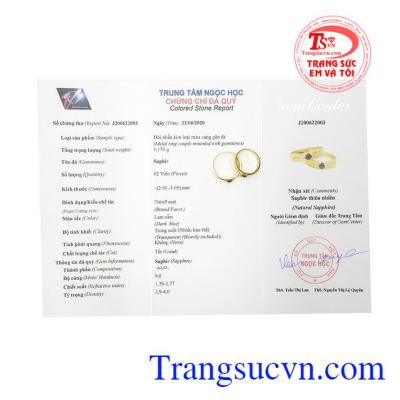 Hiểu được những điều đó, các nhà chế tác đã gửi gắm tình cảm và tâm huyết vào đôi nhẫn cưới saphir sánh đôi. 
