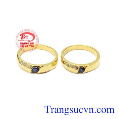 Nhẫn cưới Sapphire tinh tế