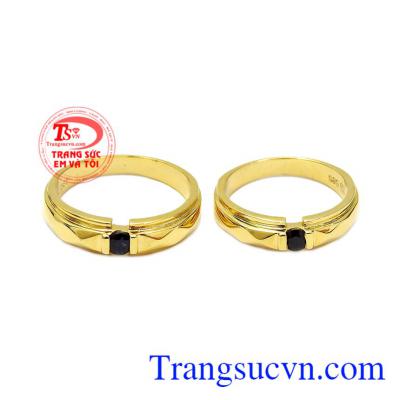 Nhẫn cưới Sapphire uyên ương