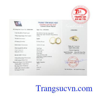 Và cặp nhẫn cưới Sapphire sẽ là sự lựa chọn tuyệt vời dành cho các đôi mang mệnh Thủy và Mộc. Nhẫn cưới Sapphire uyên ương