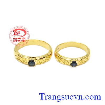 Nhẫn cưới Sapphire yêu thương