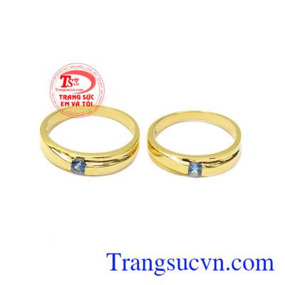 Nhẫn cưới Topaz bền chặt