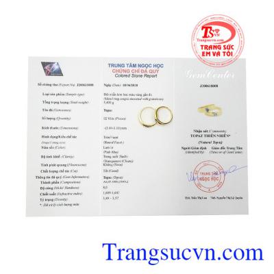 Hãy đến với trang sức Em và Tôi để lựa chọn những sản phẩm trang sức đá quý bền đẹp và chất lượng nhé. Nhẫn cưới Topaz bền chặt