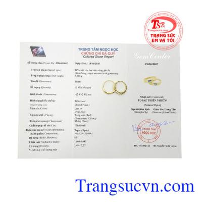 Đây sẽ là kỉ vật tình yêu ý nghĩa mà các cặp đôi luôn mang theo bên mình. Nhẫn cưới Topaz thời trang