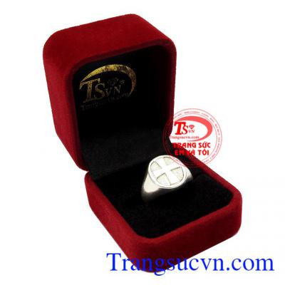 Nhẫn nam bạc thánh giá