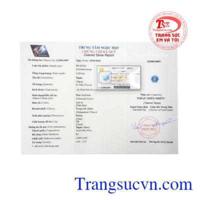 Trang sức đá Topaz sẽ là món quà đặc biệt dành cho người thân và bạn bè. Viên đá Topaz tinh tế
