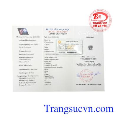 Topaz trắng cũng là biểu tượng của tình yêu và sự trong trắng. Viên topaz trắng tài lộc