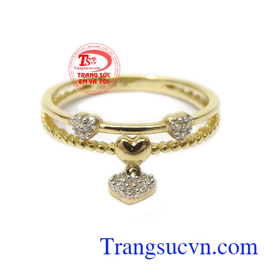 Nhẫn nữ vàng được nhập khẩu nguyên chiếc từ Korea là dòng sản phẩm rất được ưa chuộng hiện nay