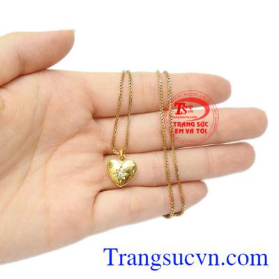 Bộ mặt dây trái tim mến thương hạnh phúc lứa đôi.