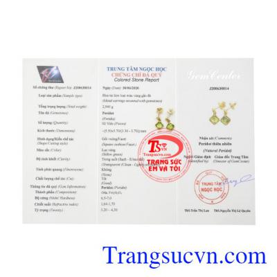 Hoa tai Peridot duyên dáng