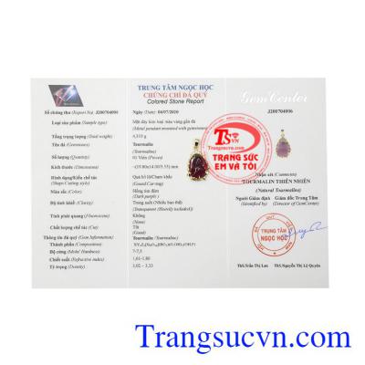Sản phẩm được bảo hành uy tín, giao hàng toàn quốc, có giấy kiểm định đá quý. Mặt dây hồ lô bình an tourmalin
