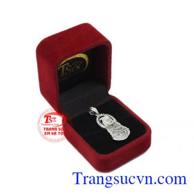 Mặt dây thạch anh phật bà đẹp nhận đặt chế tác theo yêu cầu, bảo hành uy tín.