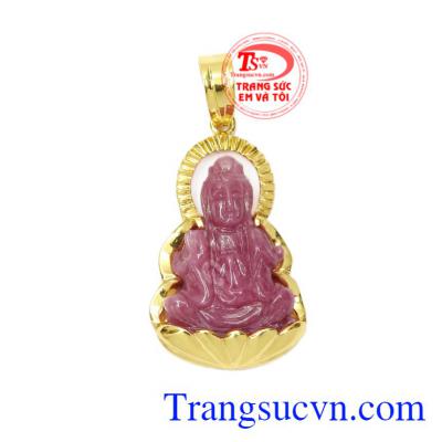 Mặt quan âm Ruby bình an