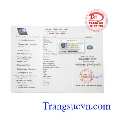 Viên Topaz thiên nhiên may mắn sẽ là món quà tặng hợp phong thủy dành tặng cho người thân, bạn bè.