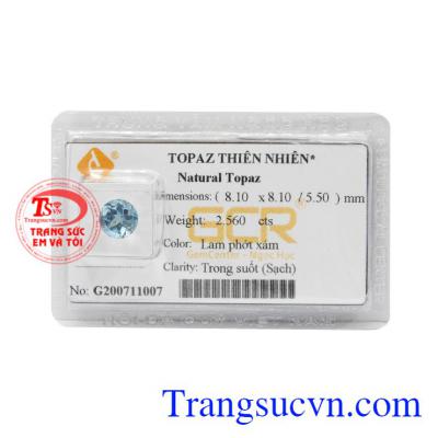 Viên Topaz thiên nhiên như ý thường được gắn trên các sản phẩm trang sức vàng tây.