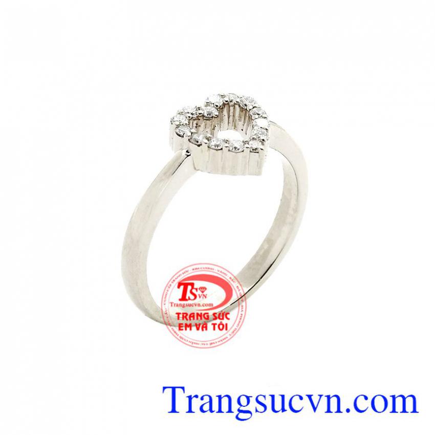 Nhẫn vàng trắng yêu thương