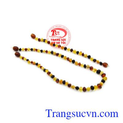 Bộ chuỗi hổ phách xinh xắn thanh toán an toàn.