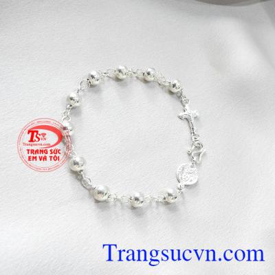 Chuỗi mân côi bạc đẹp nhận đặt chế tác theo yêu cầu