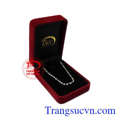 Dây chuyền bạc bé gái dễ thương nhận đặt chế tác theo yêu cầu, giao hàng toàn quốc.