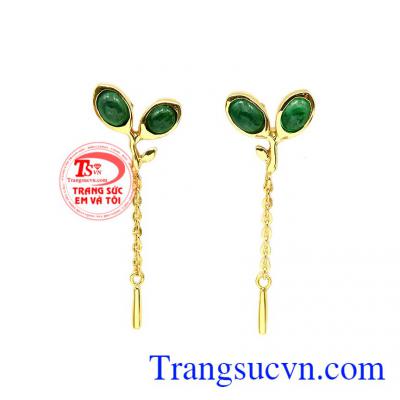 Hoa tai emerald thiên nhiên đẹp