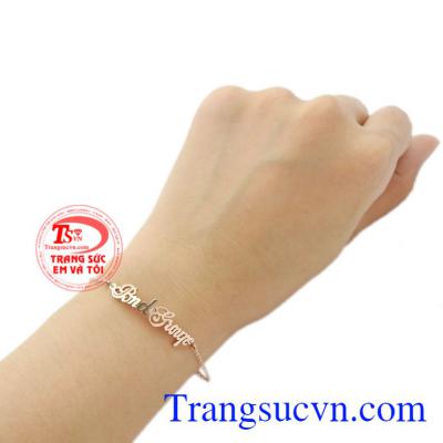 Lắc tay vàng hồng tinh tế thanh toán an toàn