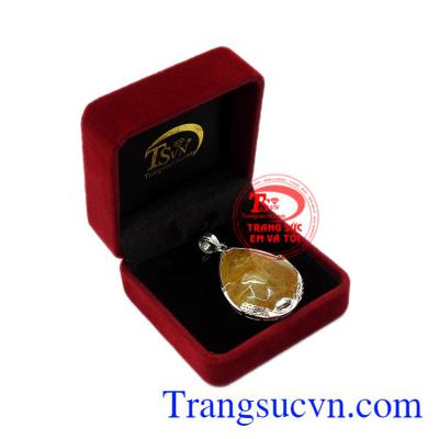 Mặt bạc nam thạch anh tóc tinh tế, tiền tài.