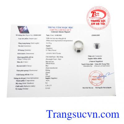 Nhẫn saphire nam là sự lựa chọn hoàn hảo cho người mệnh thủy và mệnh mộc. 