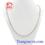 Dây chuyền nam phong thái đàn ông là sản phẩm mới chế tác từ vàng trắng Italy 18k chất lượng.