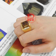 Thạch anh khói thiên nhiên là loại thạch anh có năng lượng ổn định nhất. Nhẫn nam thạch anh khói tài lộc