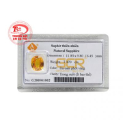 Viên Sapphire vàng đại cát được chế tác đầy công phu phù hợp gắn lên nhẫn hoặc mặt dây toát lên vẻ sang trọng, quý phái.