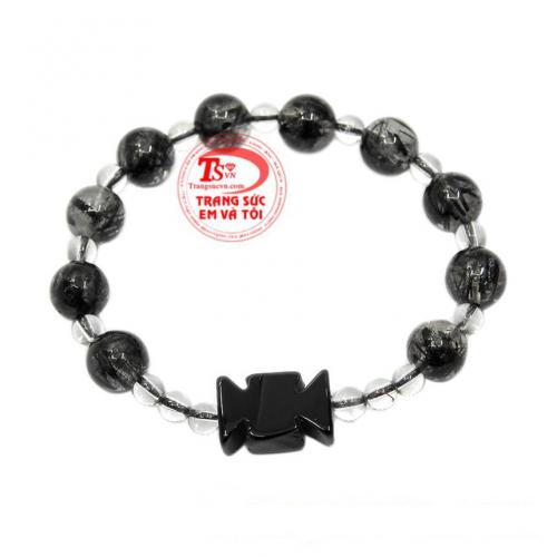 Chuỗi mân côi đẹp thạch anh tóc