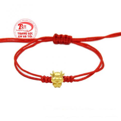 Dây tết charm vàng ta tuổi Sửu