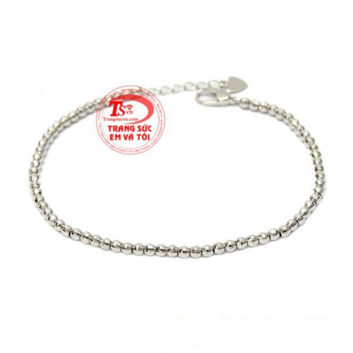 Lắc bi vàng trắng thời trang
