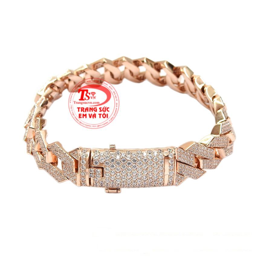 Vỏ nhẫn kim cương kiểu rolex vàng trắng, vàng hồng 18K | Kỳ Lân Luxury