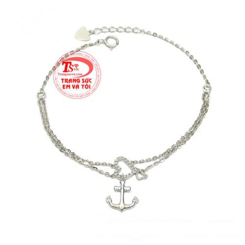 Lắc tay vàng trắng tình yêu