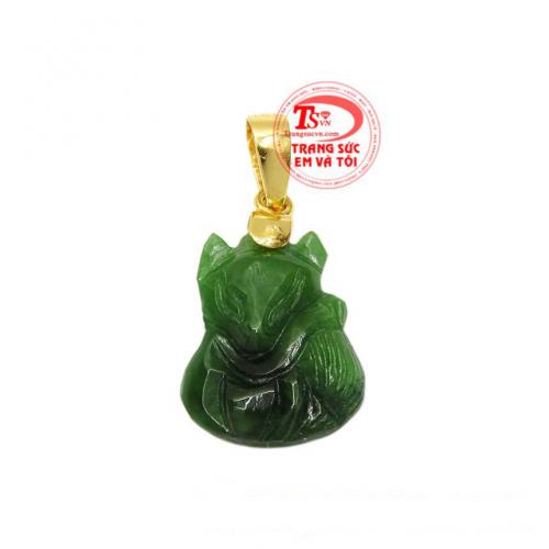 Mặt dây hồ ly cẩm thạch đẹp