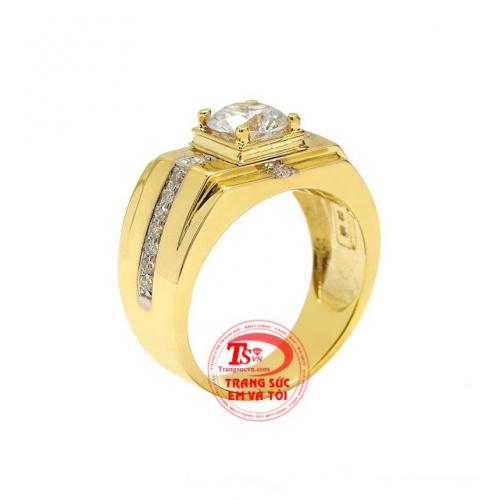 Nhẫn nam phong độ vàng tây