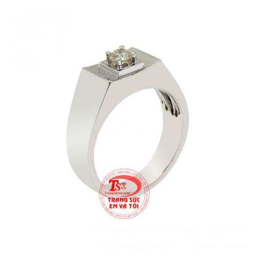 Nhẫn nam thời thượng vàng trắng