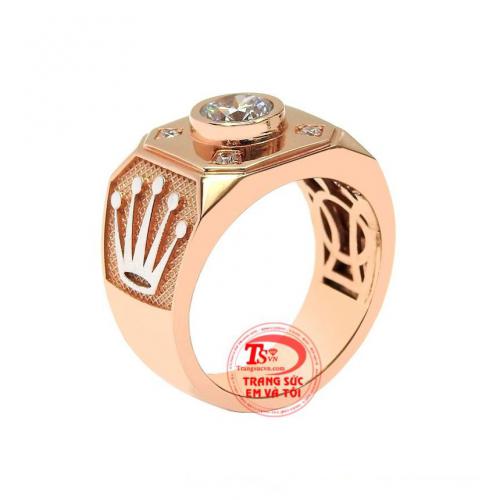 Nhẫn nam vàng hồng nam tính