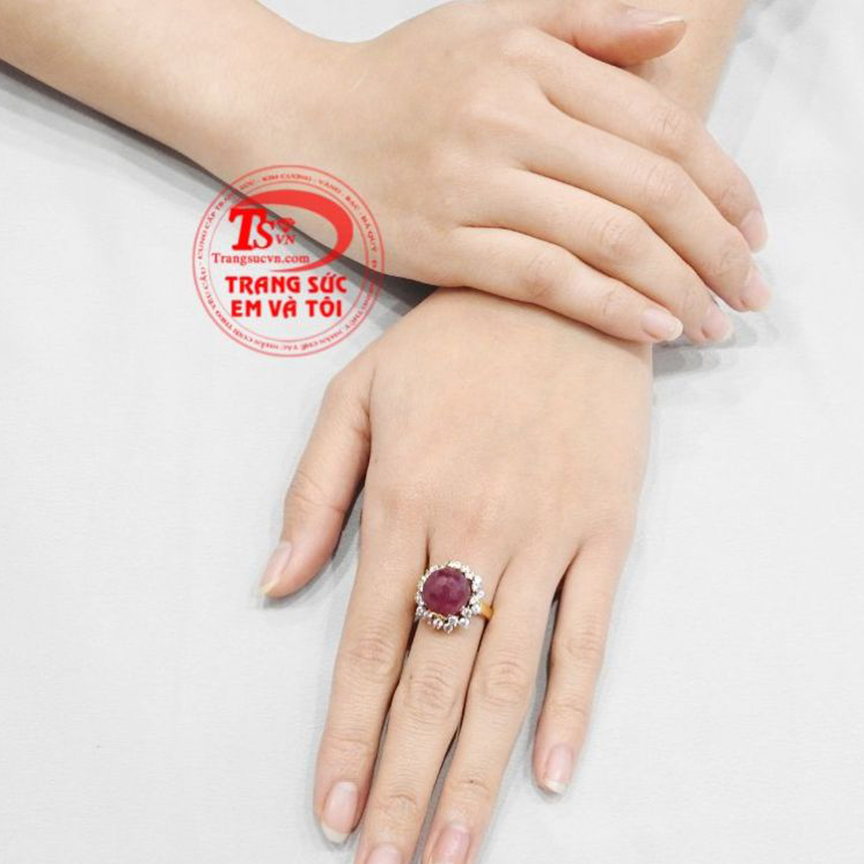 Nhẫn nữ ruby ấn tượng giao hàng toàn quốc