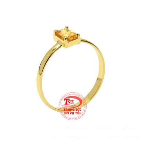 Nhẫn nữ saphir vàng duyên dáng