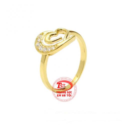 Nhẫn nữ trái tim đong đầy