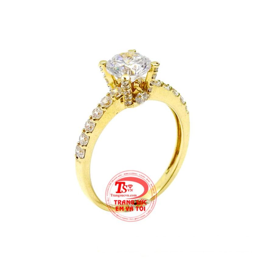 Nhẫn vàng trang nhã toát lên vẻ đẹp dịu dàng và tinh tế.